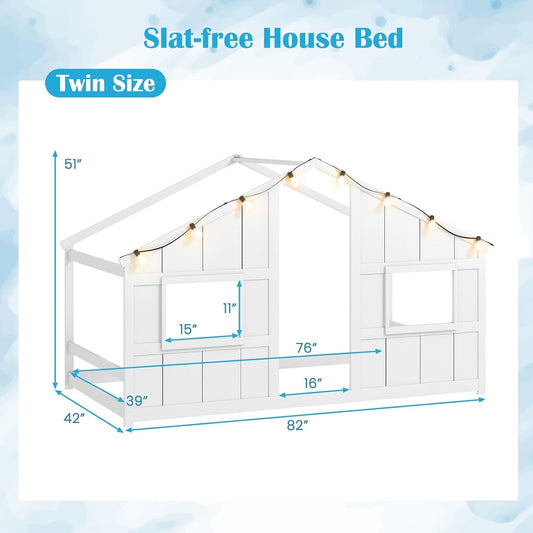 Montessori Twin House Bed With Ambient Illumination
