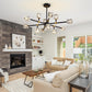 12-Light Black Gold Chandelier Ceiling Light Fixture