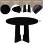 Solid Round Dining Table Set Five Piece Grey And Black
