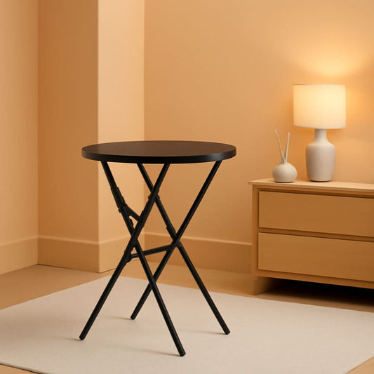 Black Twenty EightIn High Top Foldable Removable Locking Legs Cocktail Table