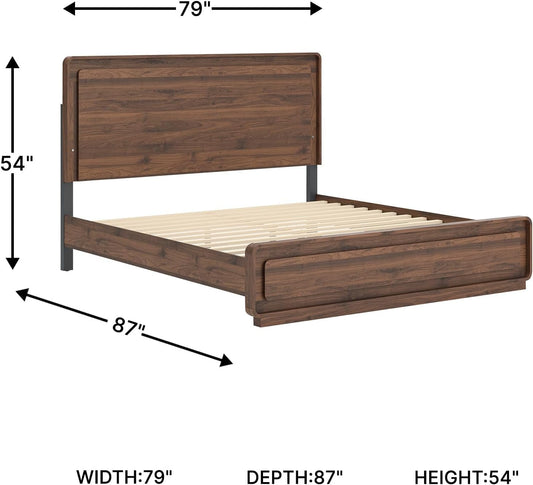 Ashley Hollinaze King Size Panel Bed LED Back lighting