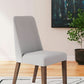 Lyncott Upholstered Side Dining Chair Set of 2 Cream Brown Foam Cushion