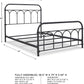 Full size Metal Bed Matte Black Industrial Farm house