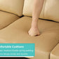 Beige 105 Inch L Shaped Sectional Sofa With Storage Ottoman