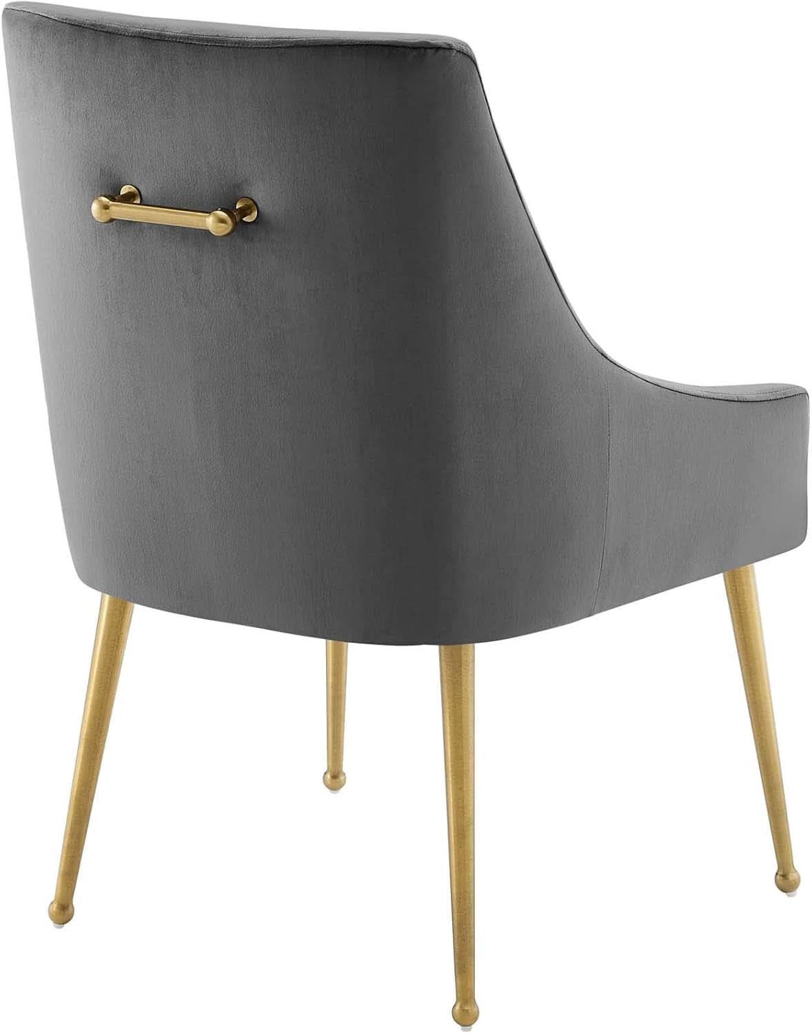 Discern Upholstered Performance Velvet Dining Chair Gray-3