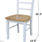 Madrid Ladderback Dining Chairs Parawood Construction White Natural