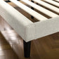 Athena Upholstered Platform Bed Frame With Wing back Headboard Taupe Full