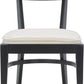 Galway Coastal Dining Chair Black Frame Cane Seat Cushion