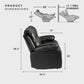 Humphreys Double Reclining Loveseat Black Faux Leather
