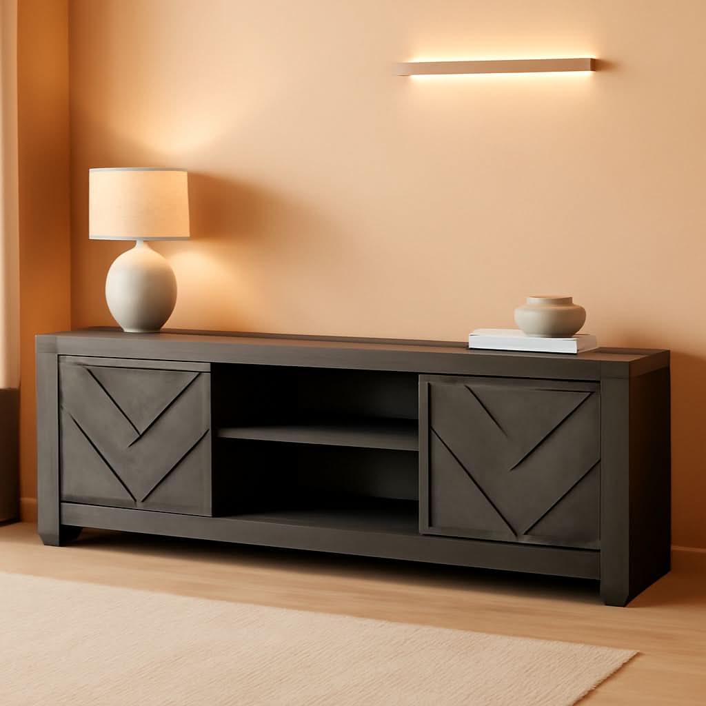Cayboni Contem porary SeventyOneInch TV Stand Ebony