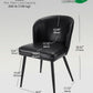 Charcoal Upholstered Dining Chairs Set Two Metallic