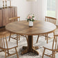 Round Dining Table Forty Seven Inch Dark Walnut Finish