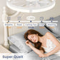 Flush Mount Ceiling Fan With Dimmable LED Lights White
