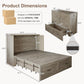 Grey Queen Murphy Cabinet Bed With Generous Storage