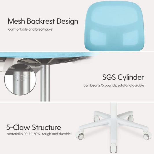 Kids Ergonomic Height Adjustable Study Chair for Home Office