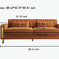 2 Piece Orange Velvet Loveseat Couch Set With Gold Metal Legs 86 Inch Living Room Sofa With 4 Pillows-1