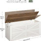 TwoTone Walnut White Storage Chest Durable 43.3Inch