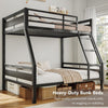 Reinforced Structural Industrial Steel Black Bunk Bed