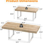Extendable Dining Table White Oak Rectangular Farmhouse