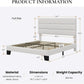 Full Platform Bed Frame Velvet Upholstered Headboard