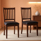 Espresso Slat Back Dining Chairs Set Of 2 For Dining Room