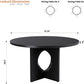 47 Inch Circular Layout Dining Table Black Space Saving