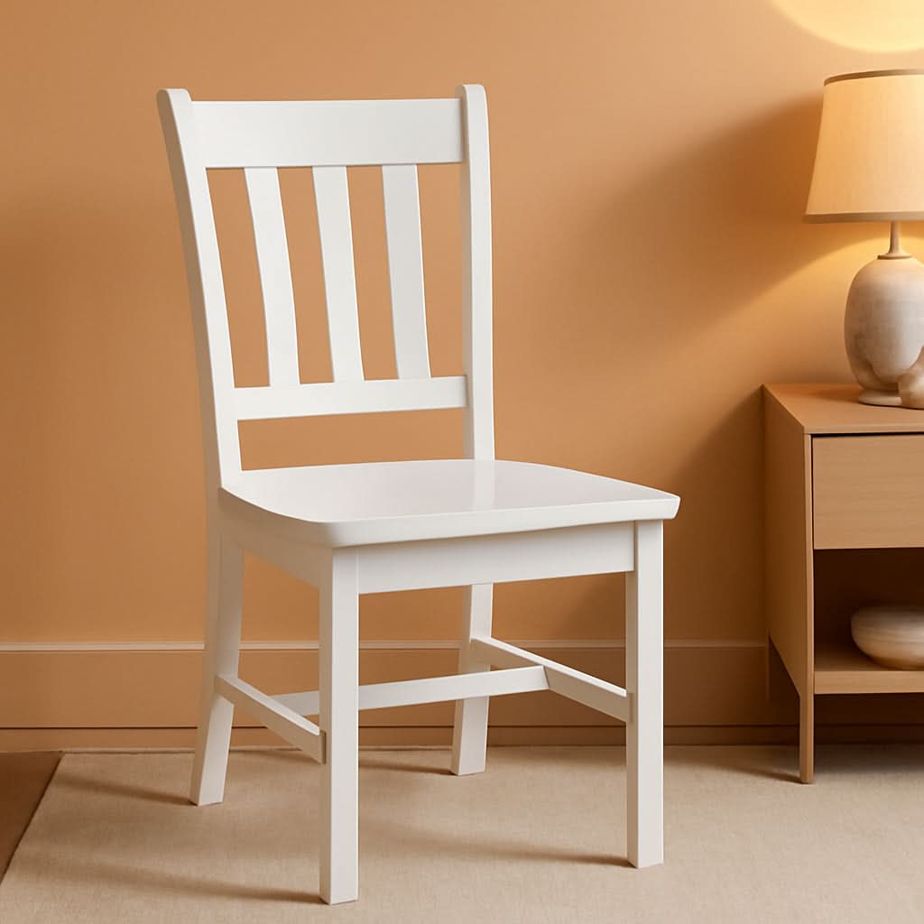 Set of Two White San Remo Splatback Dining Chairs