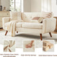 Modern Compact Beige Loveseat For Small Living Rooms