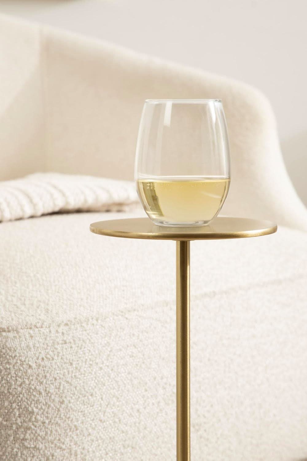 Goldtone Cast Aluminum Teardrop Cocktail Table 7x7
