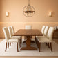 Beige Upholstered Dining Chairs Featuring High Back