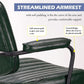 Green Leather Mid Century Office Chair With Wheels And Arms-4