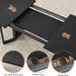 63 Inch Extendable MDF Board Dining Table Set Black Finish