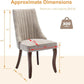 Velvet Dining Chairs Set of 4 Beige With Curved Wood Legs