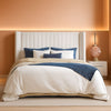 Queen Velvet Upholstered Bed Frame With USB Charging