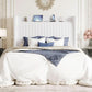 Queen Velvet Upholstered Bed Frame With USB Charging