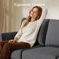 89 Inch Three Seater Upholstered Sofa Dark Grey Living Room-2