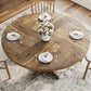 Round Dining Table Forty Seven Inch Dark Walnut Finish