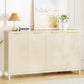 55 Inch Modern Fluted Buffet Cabinet With Four Doors