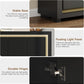 63Inch Black Sideboard Buffet Cabinet With PowerOutlets