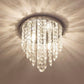 Miniature Crystal Chandelier Flush Mount Ceiling Light