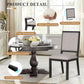 Espresso Upholstered Solid Wood Dining Chairs 19Inch