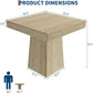31 Point 5 Inch Square Dining Table With Pedestal Base
