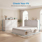 White Queen Murphy Bed Cabinet With USB Charging Module