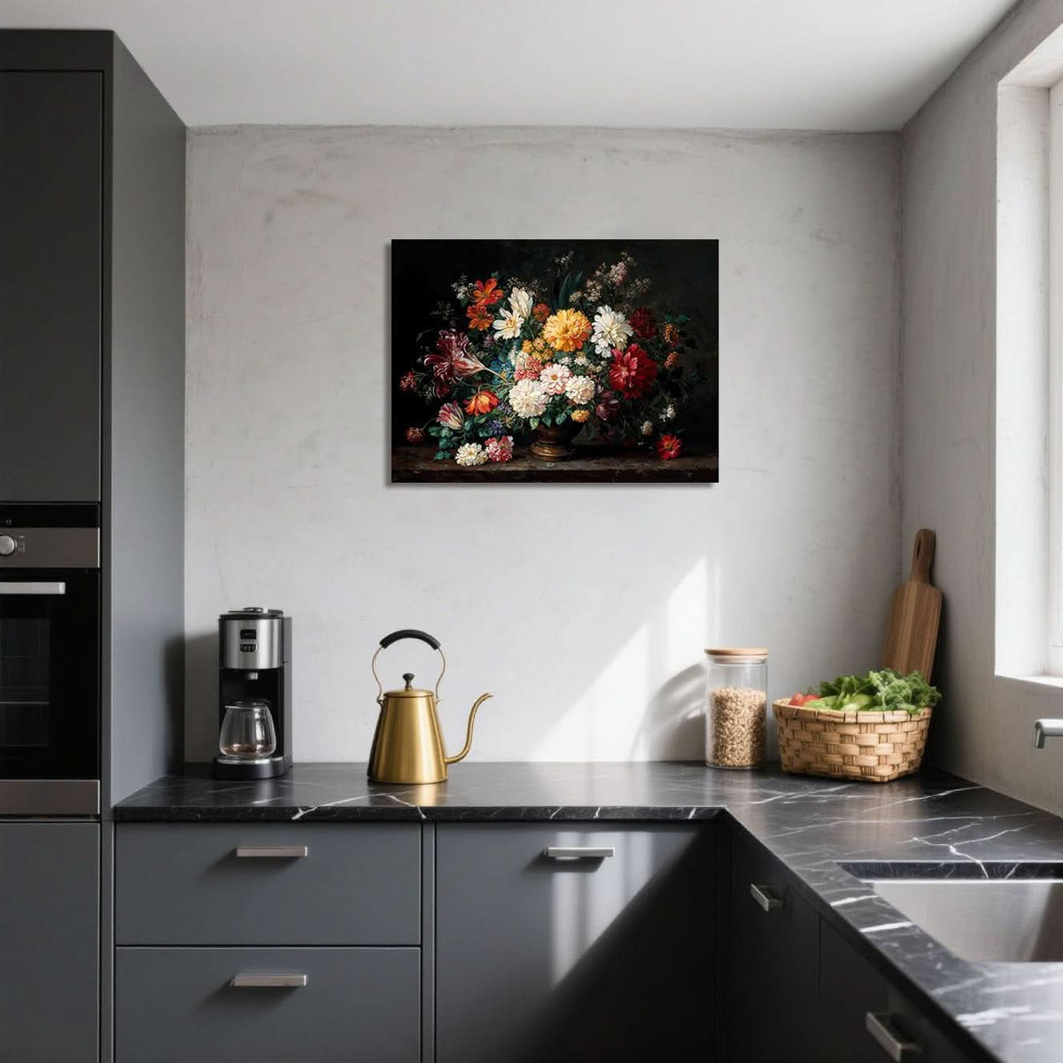 Canvas Wall Art 24x36 Colorful Floral Masterpiece Edition