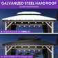 8x10 Outdoor Gazebo Grey Aluminum Hardtop Weatherproof
