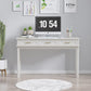 Cream White Vanity Desk Featuring Contemporary Drawers