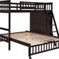 Twin Over Full Bunk Bed With Storage Solid Wood Espresso