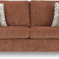 Queen Burnt Orange Contemporary Luxury Sofa Sleeper