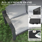 Aluminum Patio Set 10 Piece Waterproof Covers Gray