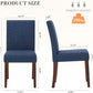 Blue Upholstered Parsons Dining Chairs Contemporary Set